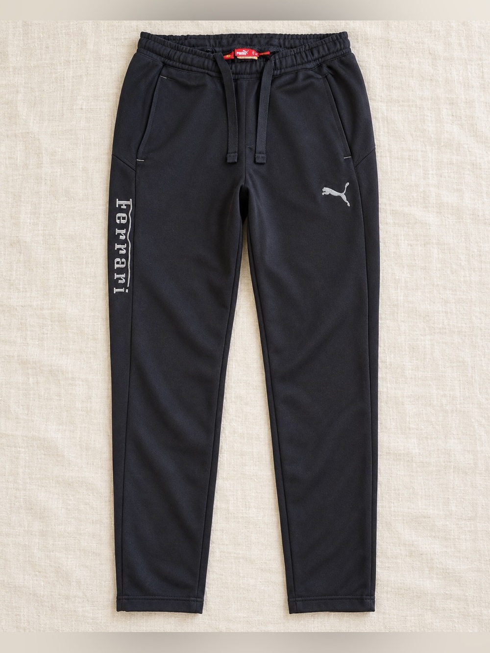 Puma Scuderia Ferrari Mens Small Black Motorsport F1 Track Sweatpants